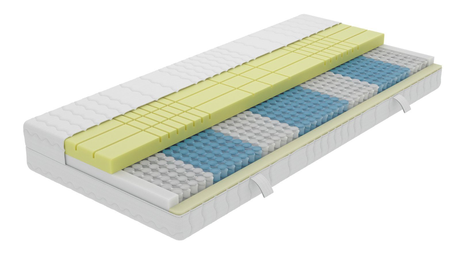 Taschenfederkernmatratze 3D Deluxe 7-Zonen Taschenfederkernmatratze, AM Qualitätsmatratzen, 24 cm hoch, 90x200 cm