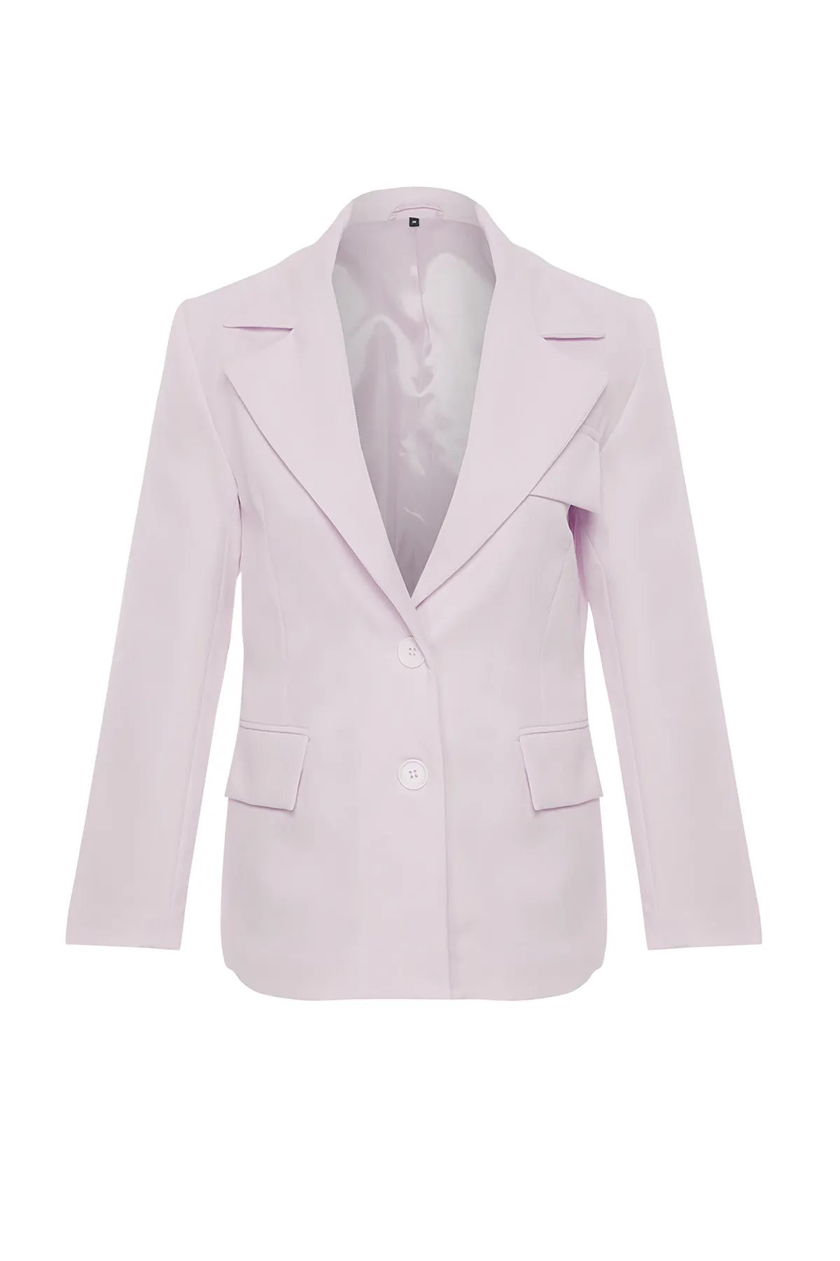 Trendyol Collection  Lilafarbener, übergroßer, gefütterter, gewebter Blazer TWOSS22CE0077