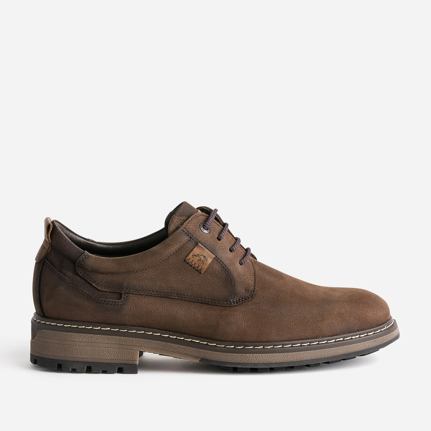 Derby confort FLUCHOS marron en cuir nubuck