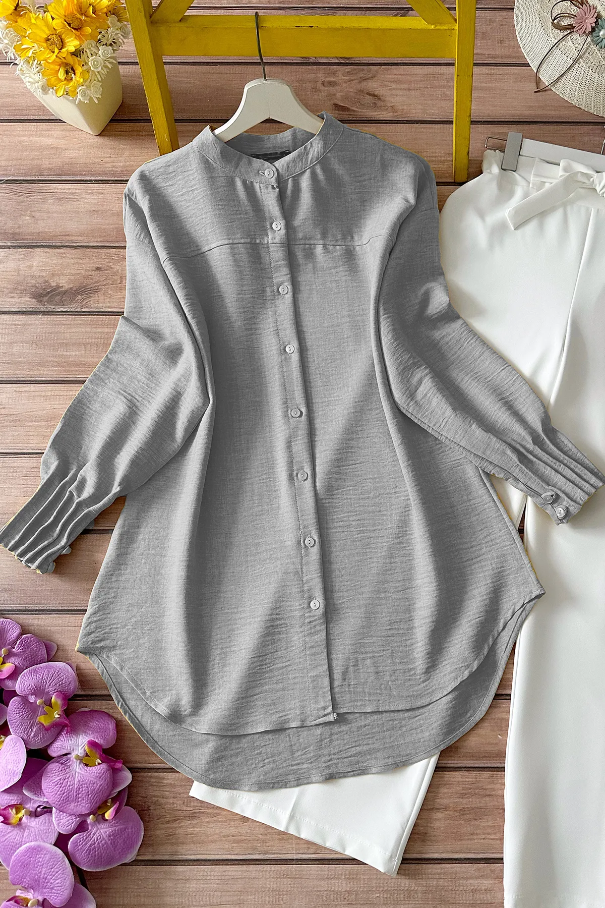 MODAQU  Tunika - Grau - Relaxed Fit