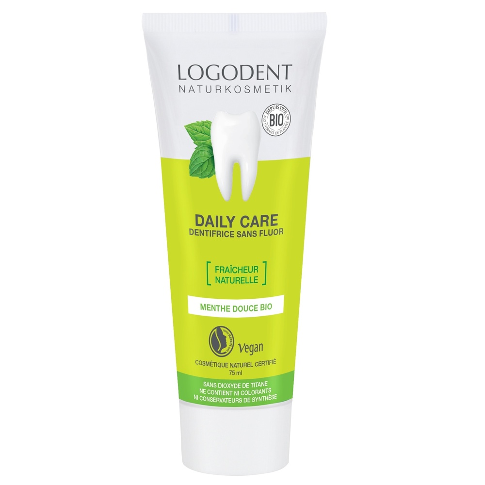 logona Pâte dentifrice Daily Care fraîcheur nat. sans fluor 75ml Dentifrices