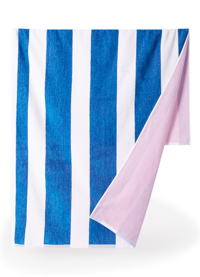 de Bijenkorf Home Stripes organiskās kokvilnas pludmales dvielis 100 x 180 cm