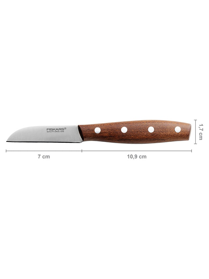 Fiskars Schälmesser ''Norr'' in Braun/ Silber - (L)7 cm günstig kaufen onesize