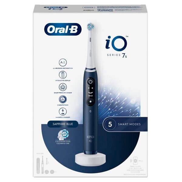 Oral-B iO Series 7s elektromos fogkefe, kék