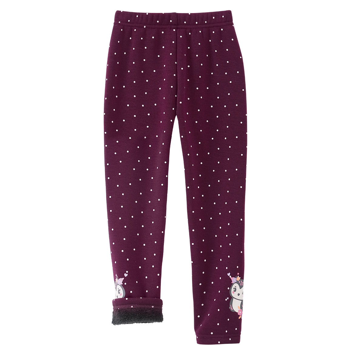 Mädchen Thermo-Leggings mit Eulen-Motiven