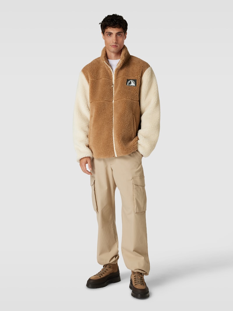 Jacke mit Teddyfell in camel