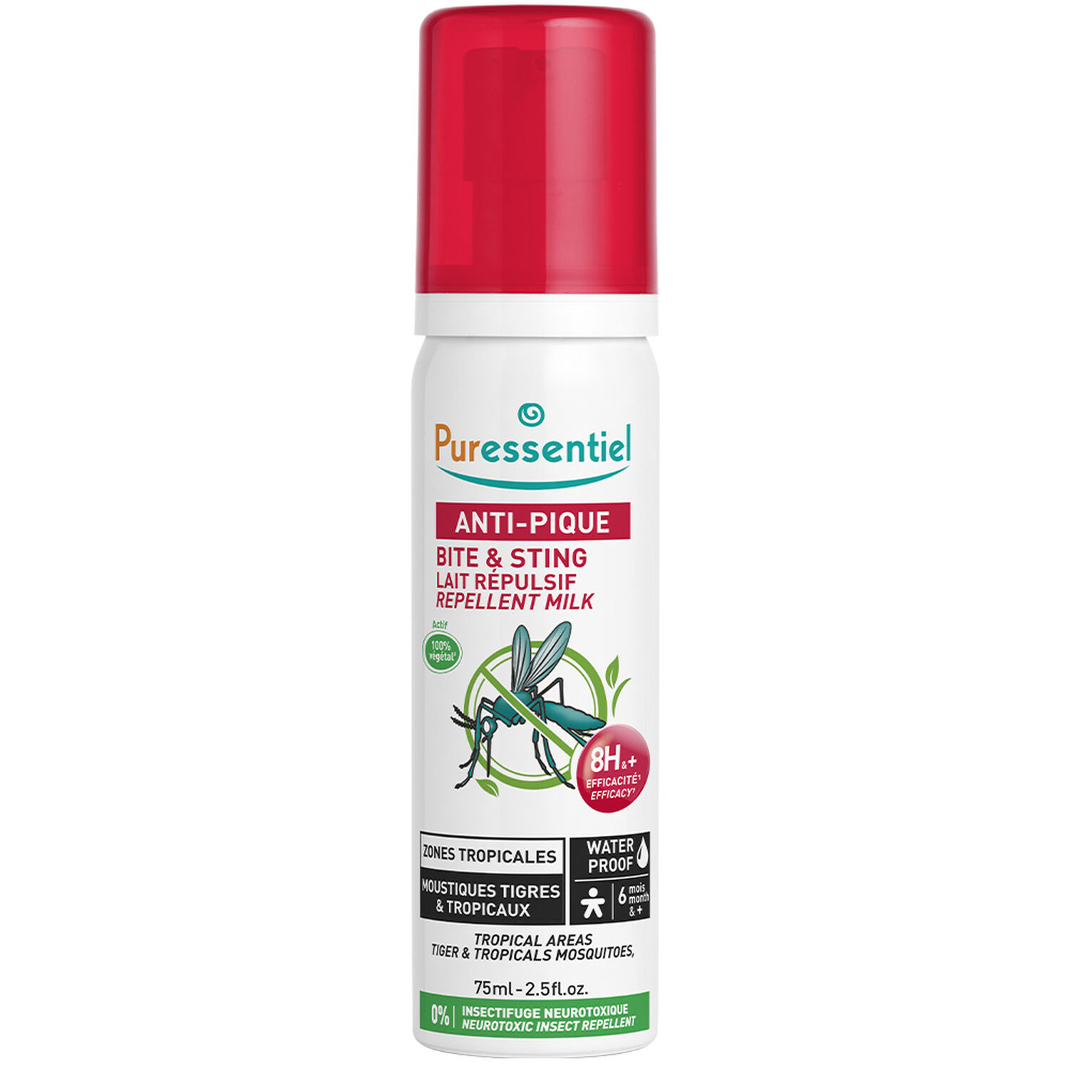 Puressentiel Anti-Pique Lait Répulsif Zone Tropicale Waterproof
