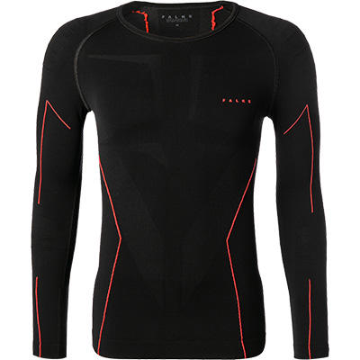 Falke, Longsleeve, Tight Fit, Mikrofaser, schwarz