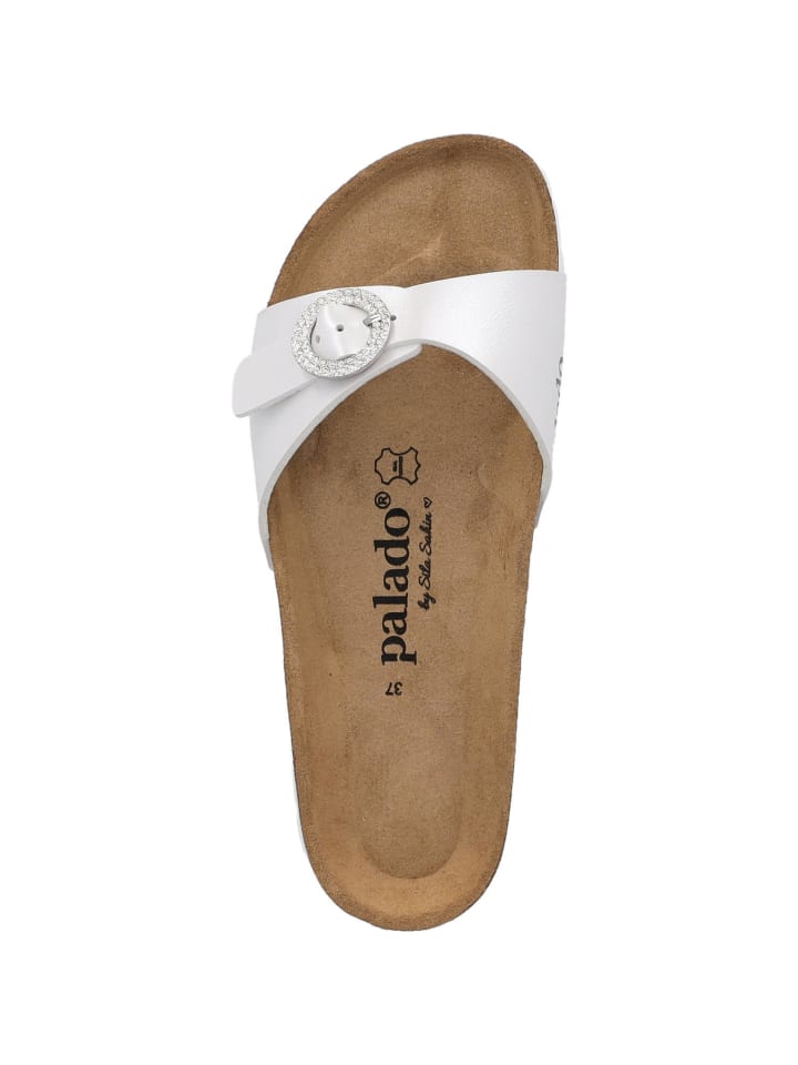 palado Pantoletten in weiß metallic günstig kaufen