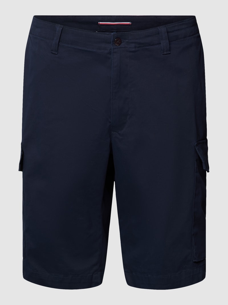 PLUS SIZE Cargoshorts mit Label-Details in marineblau