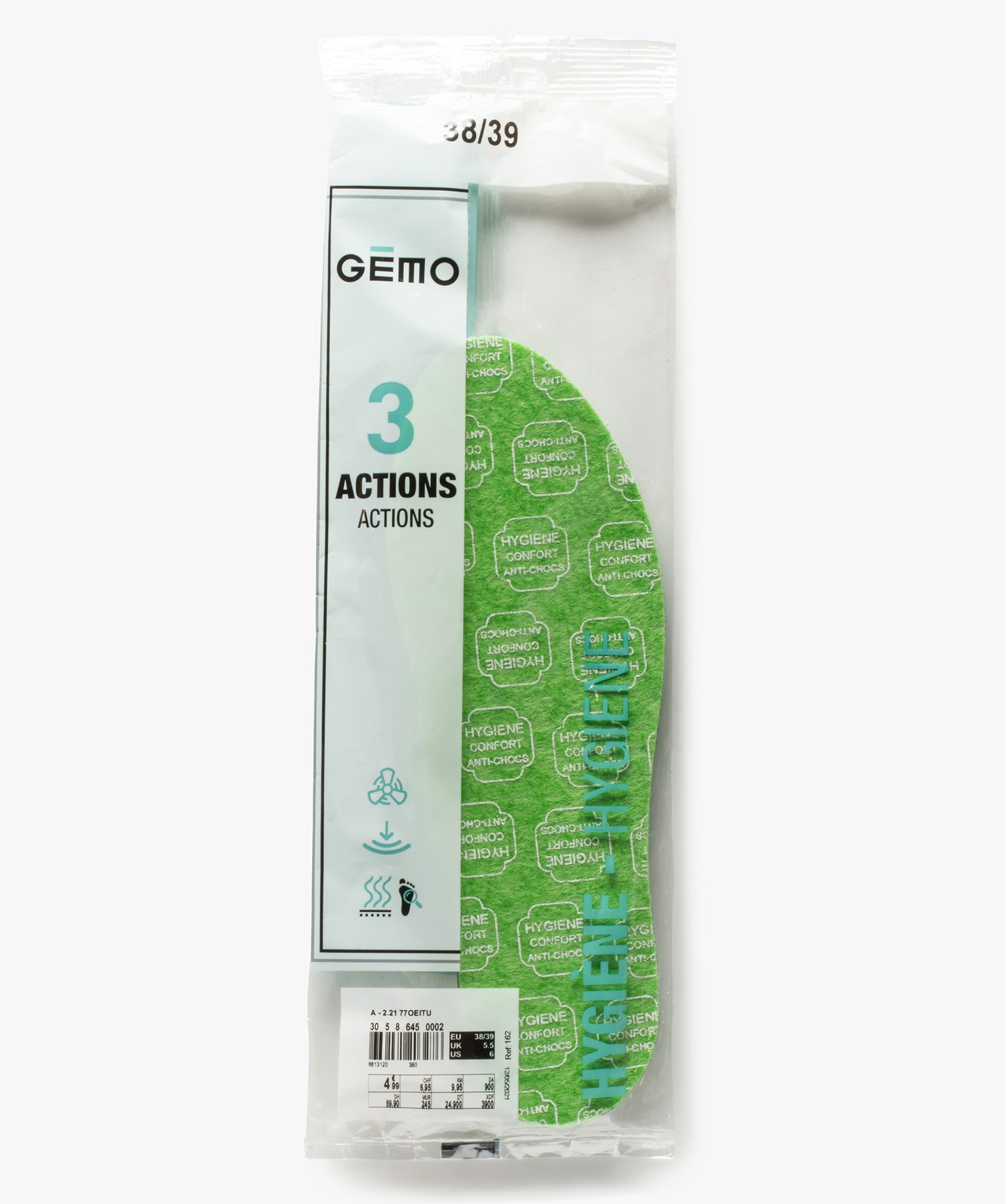 Semelles intérieures 3 actions - Gémo vert | GEMO