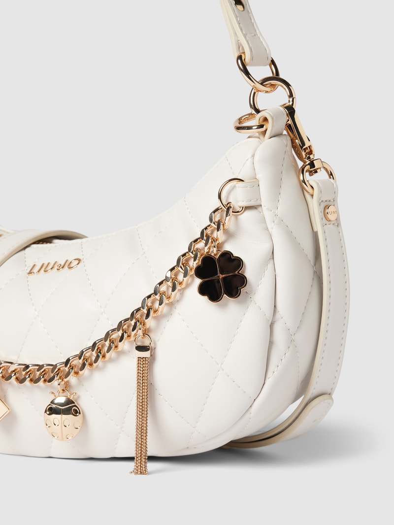 Handtasche mit Zierkette Modell 'ASTILBE' in offwhite