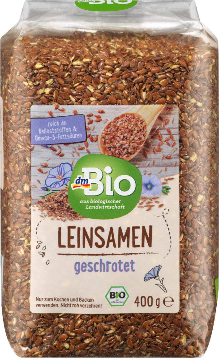 Leinsamen, geschrotet, 400 g