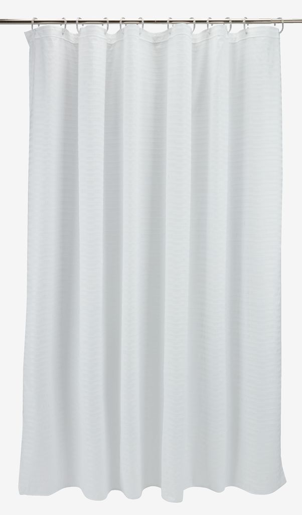 LOTTEFORS złota Zasłona prysznicowa LOTTEFORS 180x200cm biała KRONBORG