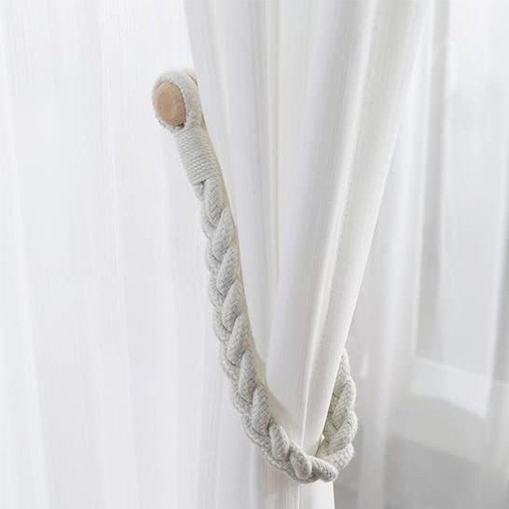 Raffhalter Vorhang Raffhalter Magnet, Boho-Stil, geflochten, für Zuhause1 Paar, FELIXLEO