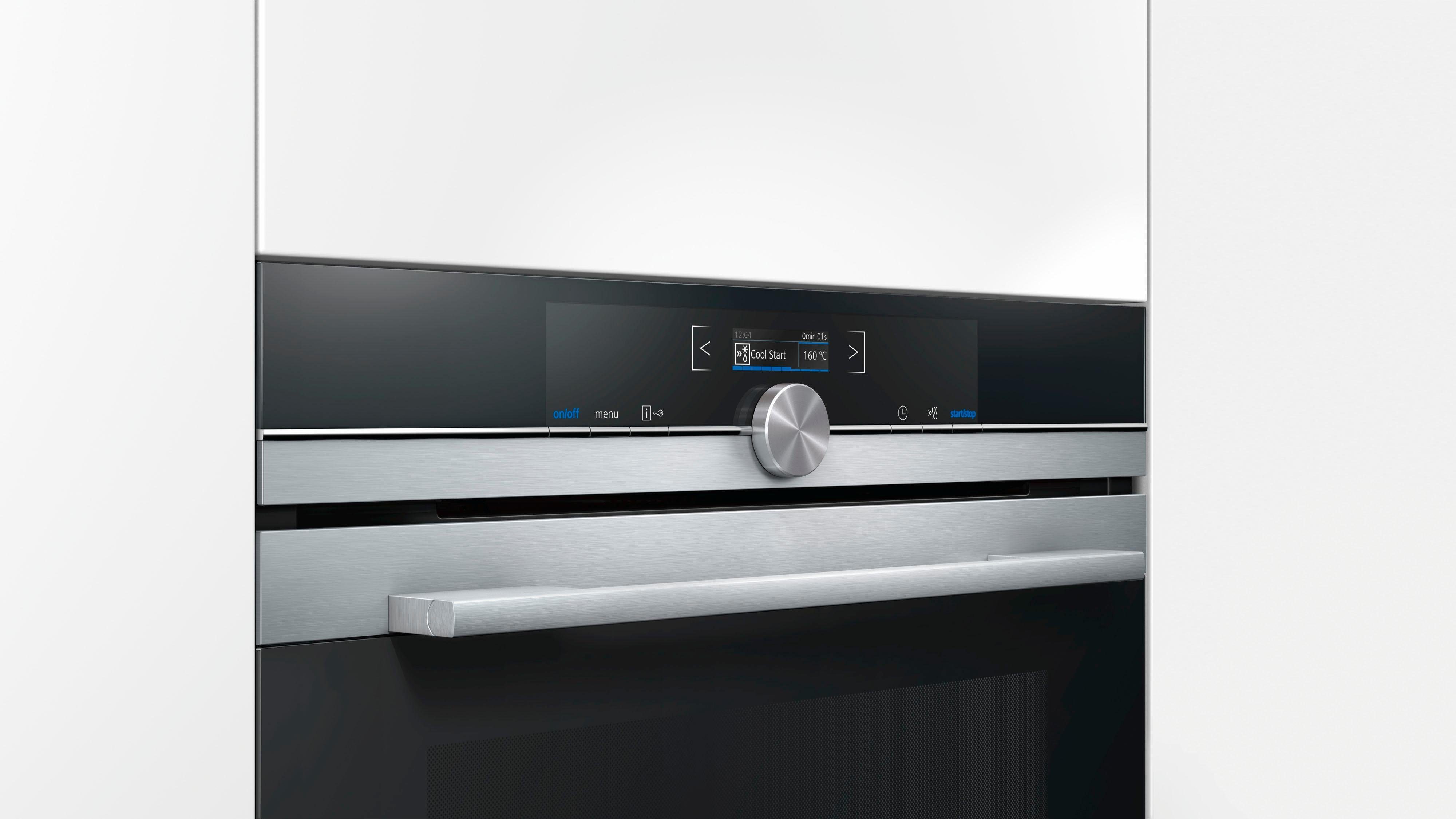 SIEMENS Pyrolyse Backofen HB674GBS1A+, mit Teleskopauszug nachrüstbar, Pyrolyse-Selbstreinigung, mit activClean