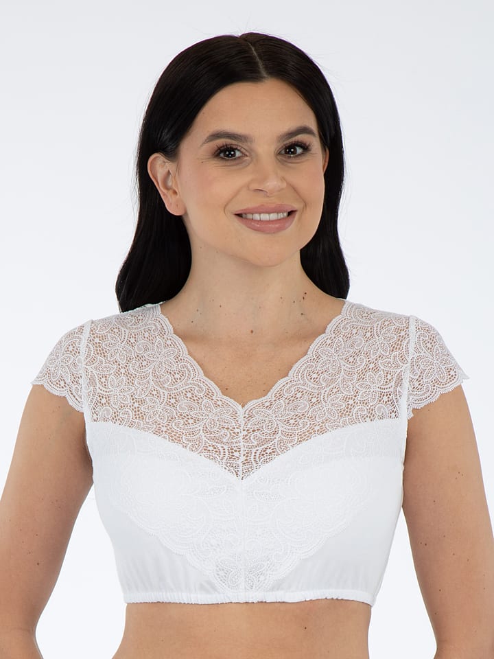 Turi Landhaus Dirndlbluse in Weiß günstig kaufen