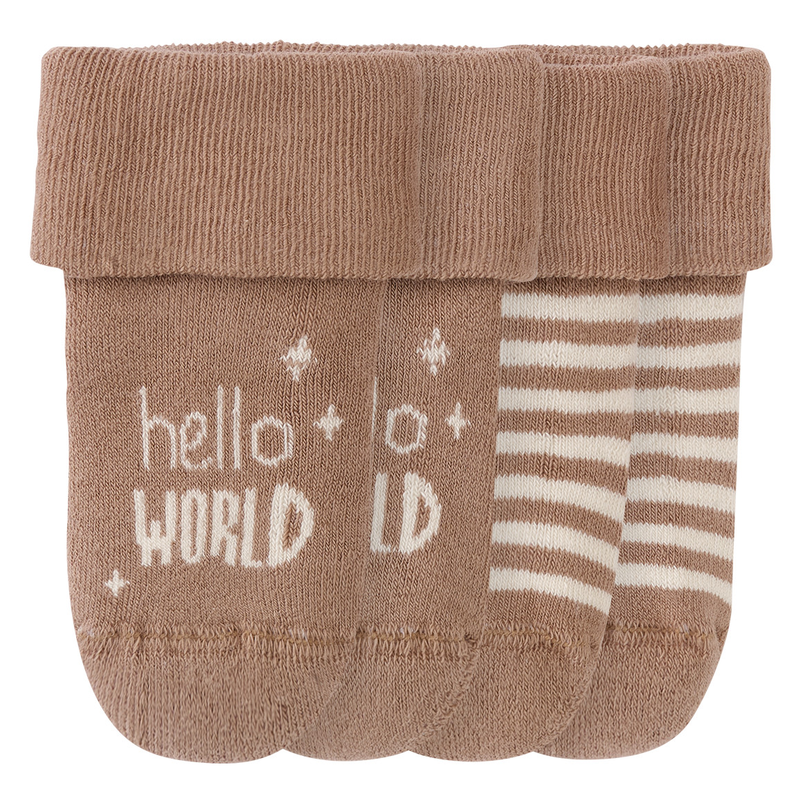 2 Paar Newborn Socken mit Umschlagbündchen