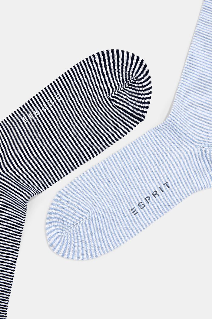 Gestreifte Socken mit Rollrand, Bio-Baumwolle
