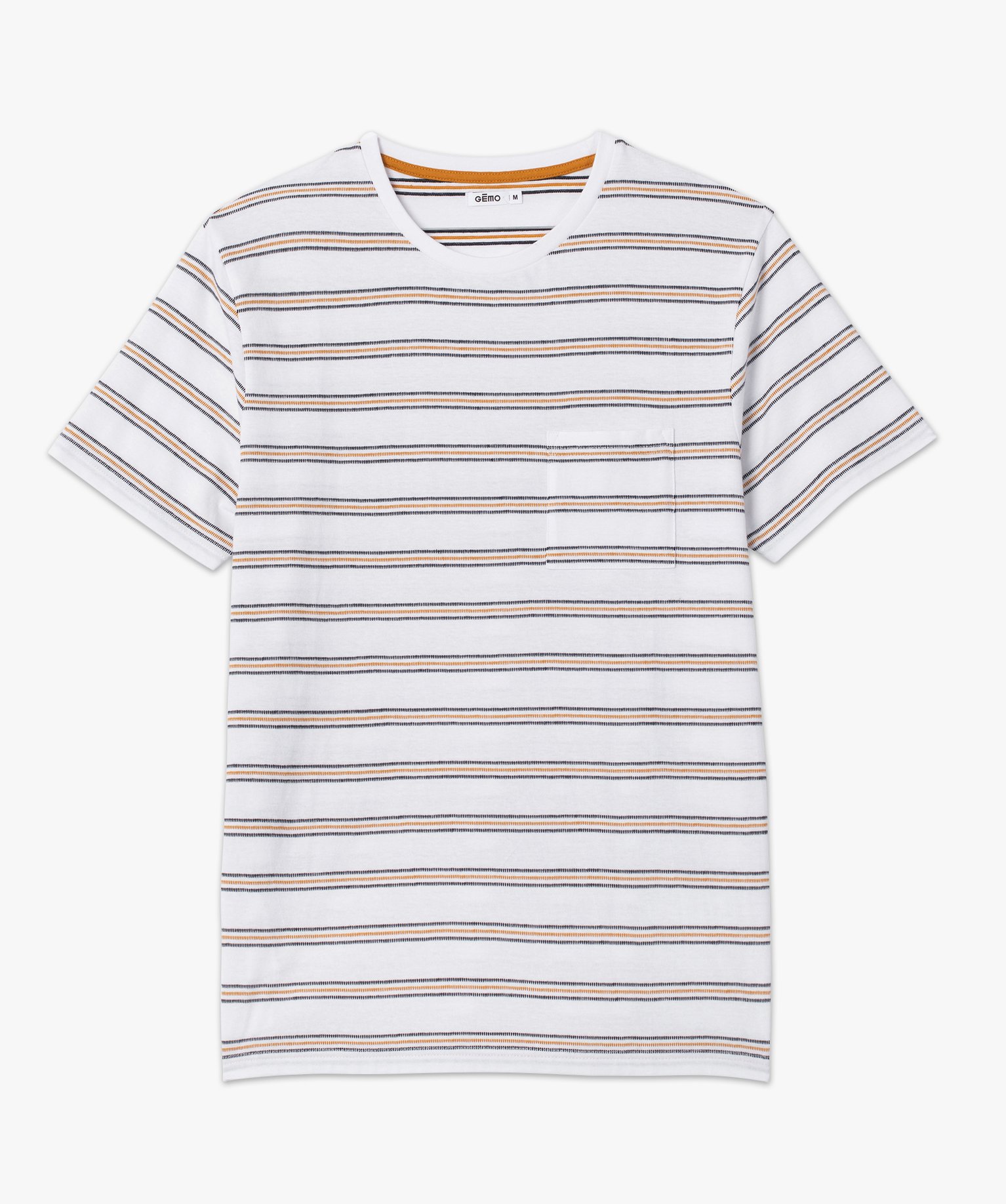 Tee-shirt homme rayé à manches courtes raye | GEMO