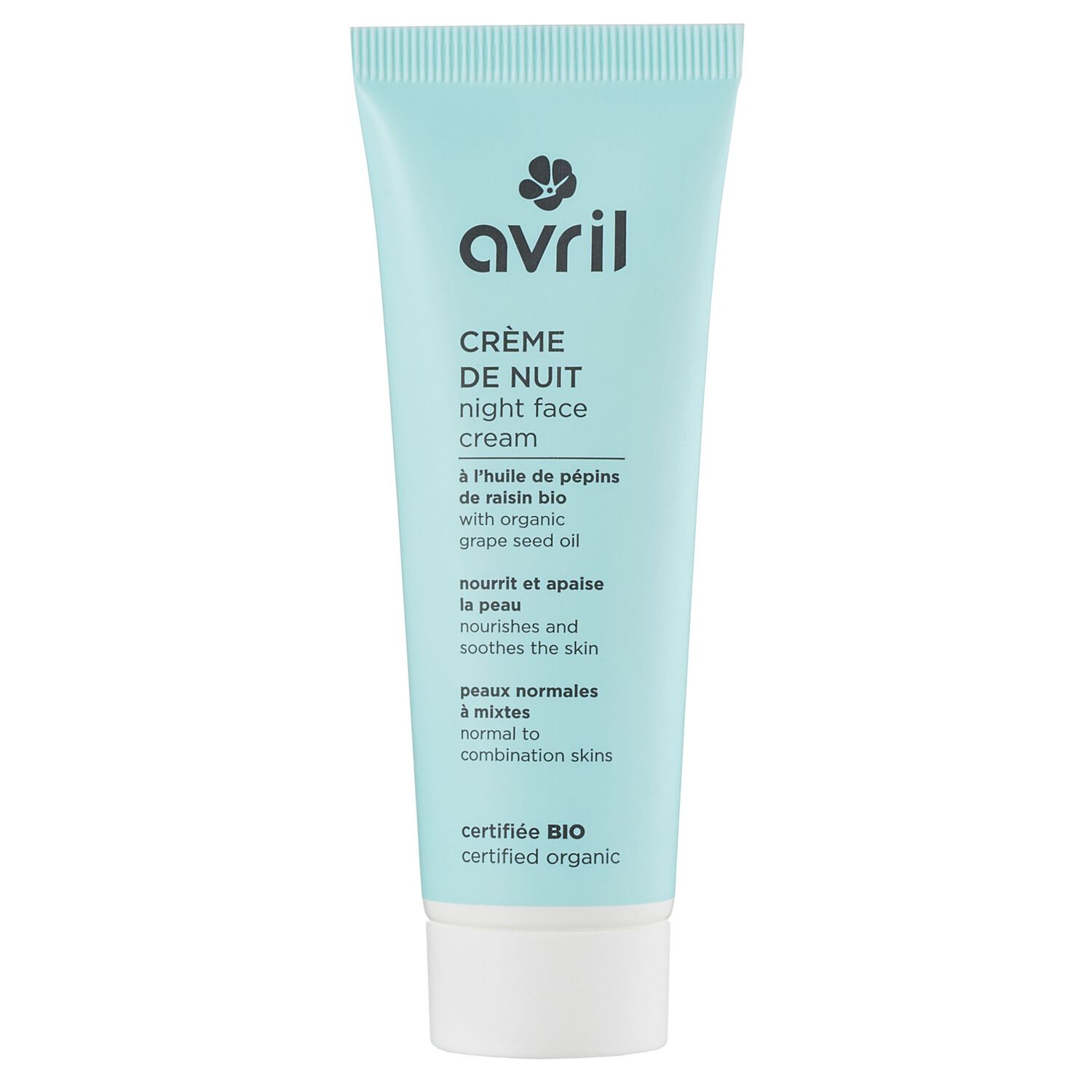 Avril Crème de nuit Certifié Bio Peaux Normales & Mixtes