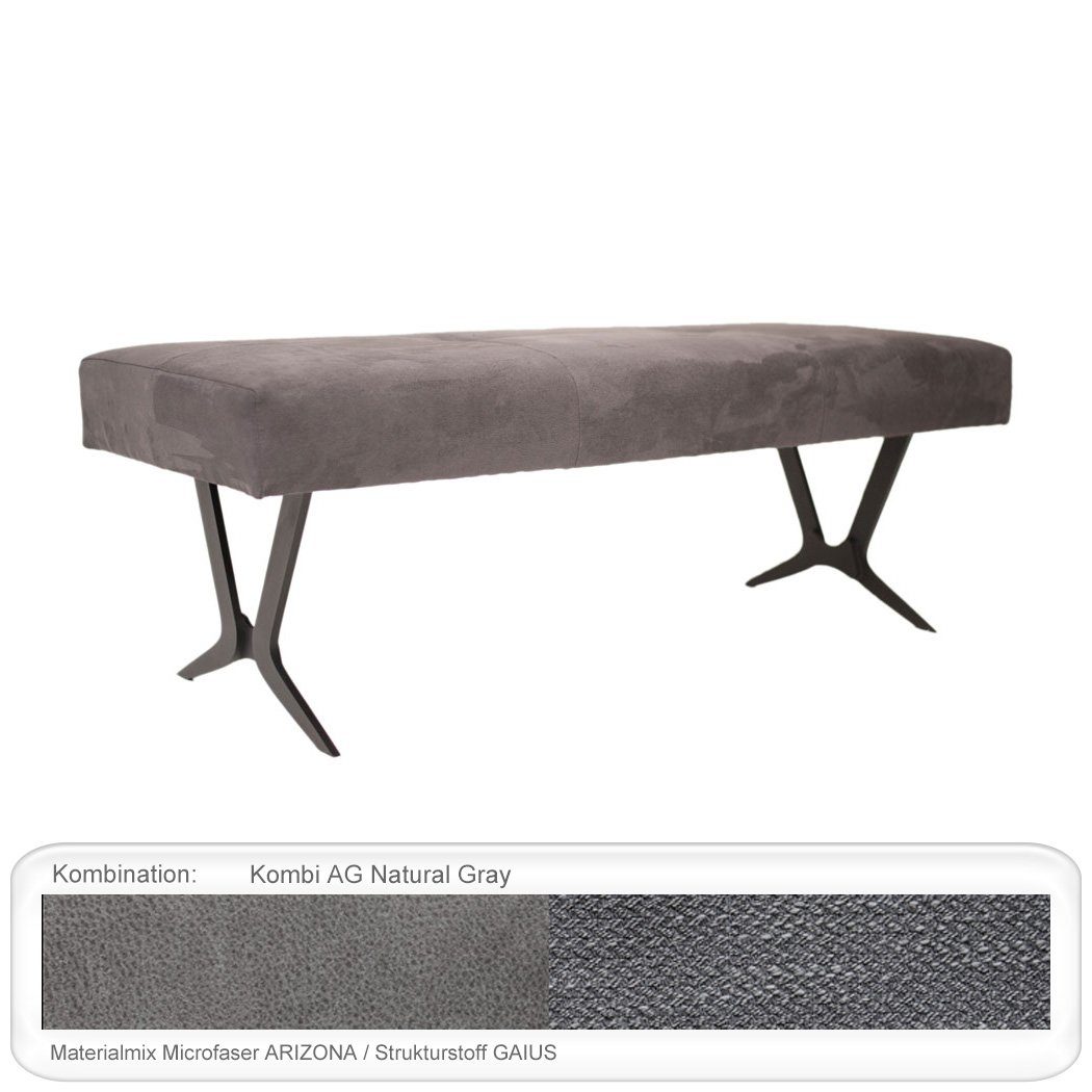 expendio Eckbankgruppe Gunar 1XL, (komplette Tischgruppe, Spar-Set, 4-tlg), Tisch Gunar Eiche rustikal + Eckbank Eda 2 + Bank + Stuhl Caja Gray