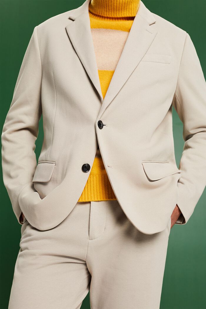 Strickblazer aus Baumwollmix