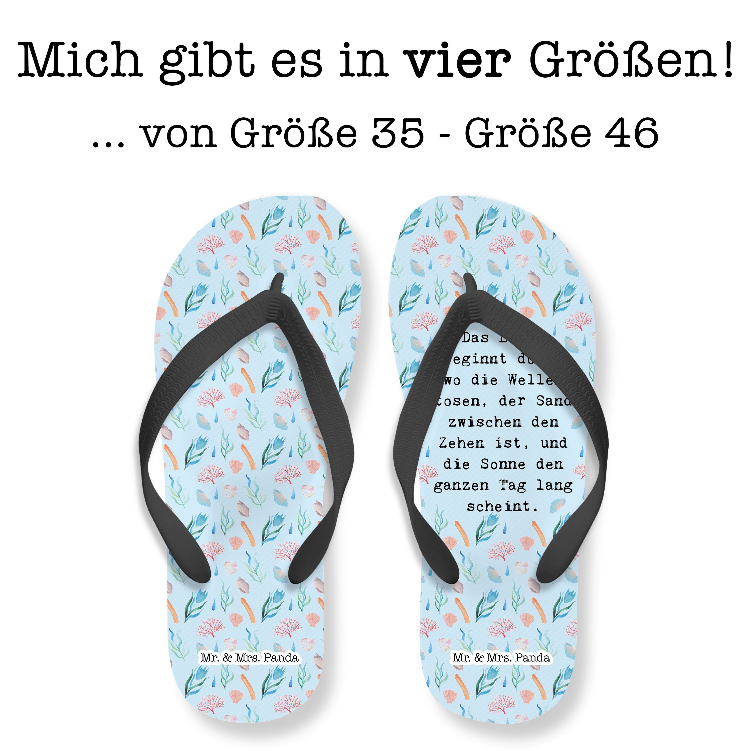 Mr. & Mrs. Panda Strandtag - Weiß - Geschenk, Latschen, Sommer Deko, Outdoor, Naturlie Badeschuh (1-tlg)