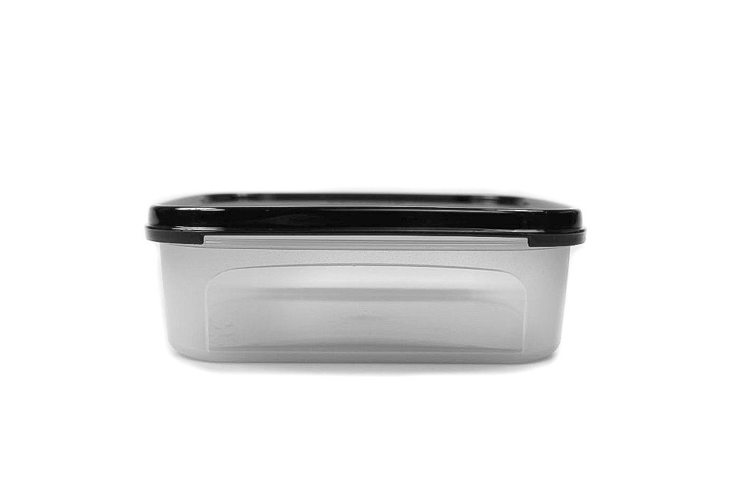 TUPPERWARE Vorratsdose Eidgenosse 1,2 L schwarz Quadratisch + SPÜLTUCH