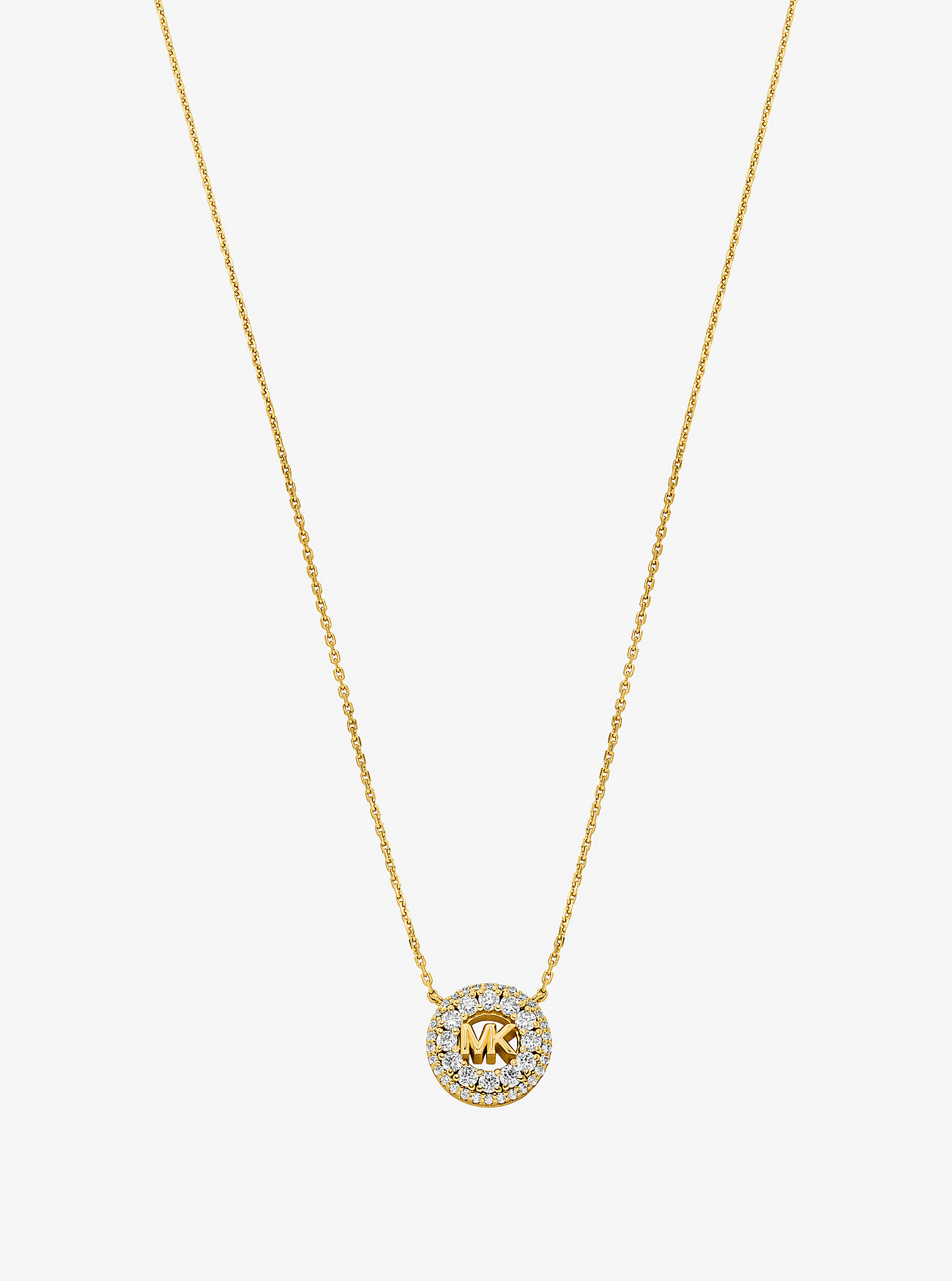 Naszyjnik Fulton Precious Metal-Plated Pavé z zawieszką z logo – ZŁOTO