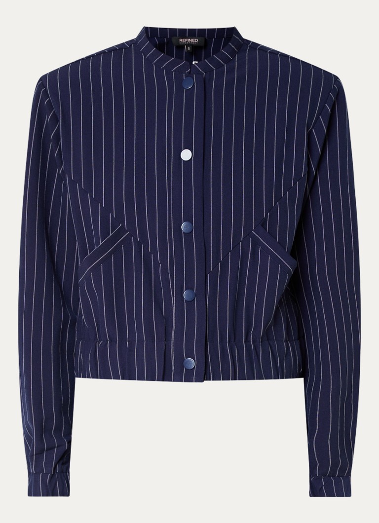 Refined Department Elysia blazer with pinstripe and shoulder pads