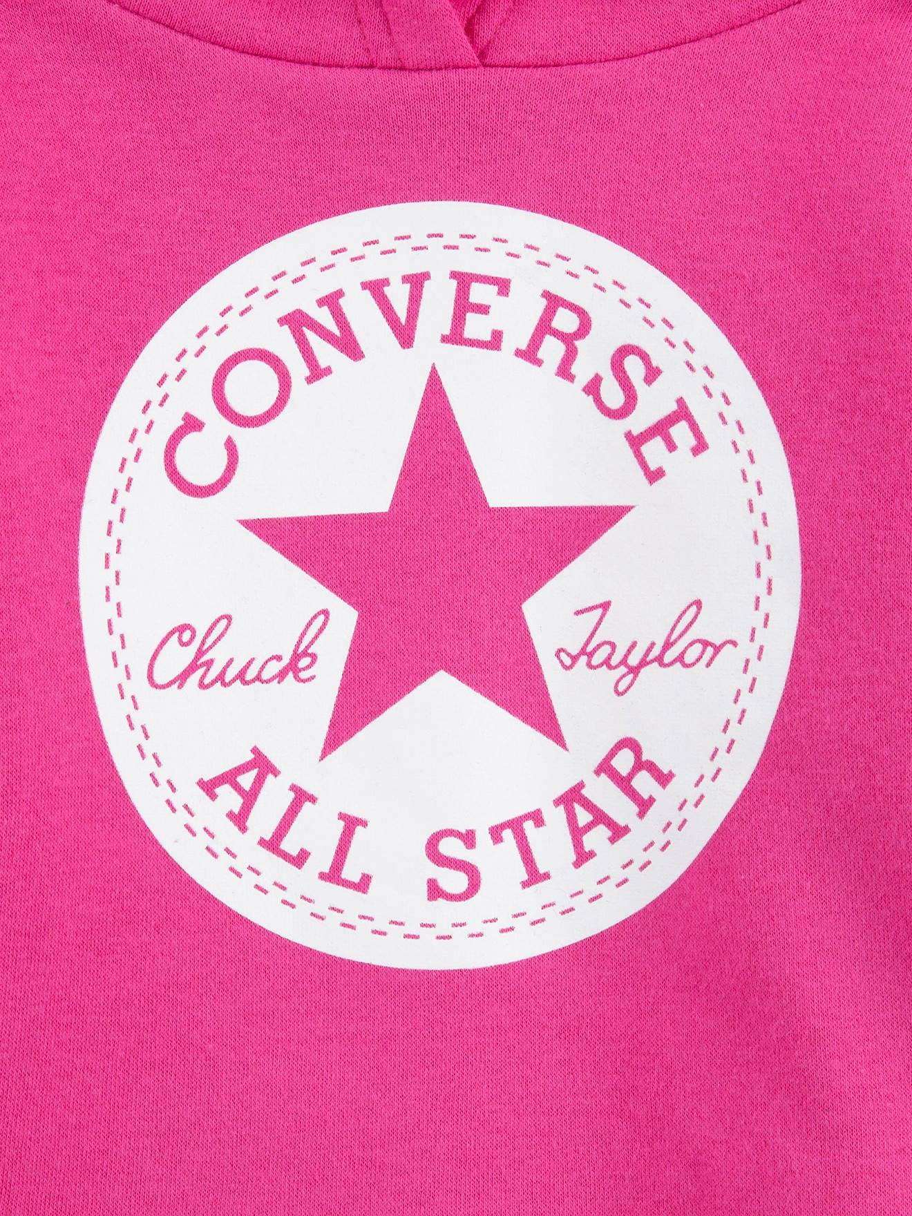 Sweat à capuche Chuck Patch Cropped Hoodie CONVERSE gris