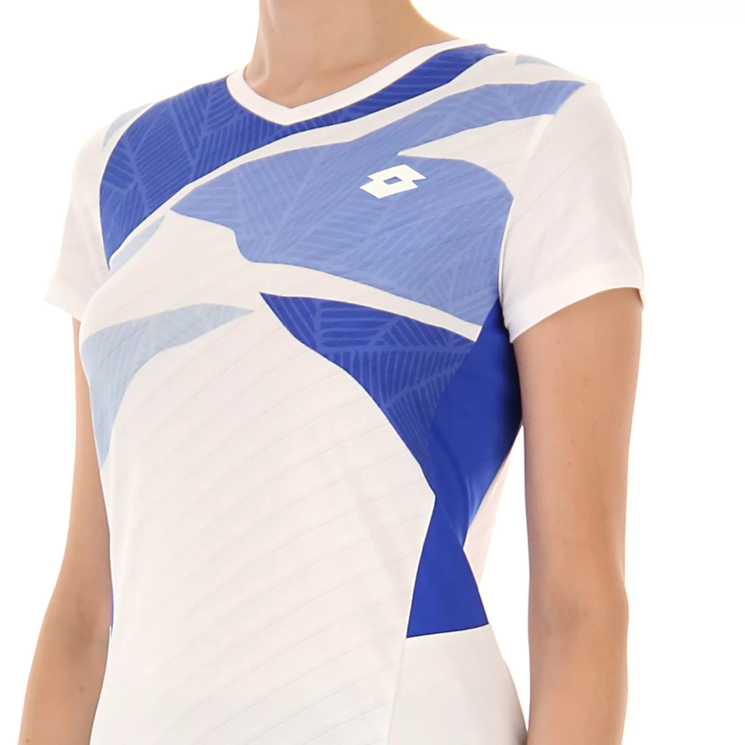 TECH WI - D2 T-SHIRT KNALLVIT/ROYAL GEM