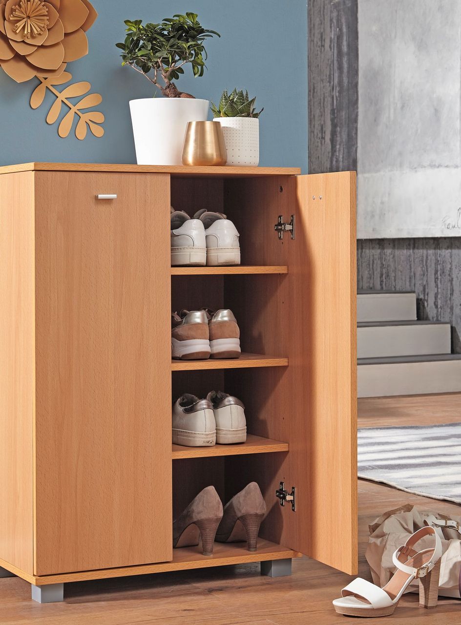 Wohnling Schuhschrank 90 x 60 x 35 cm Braun