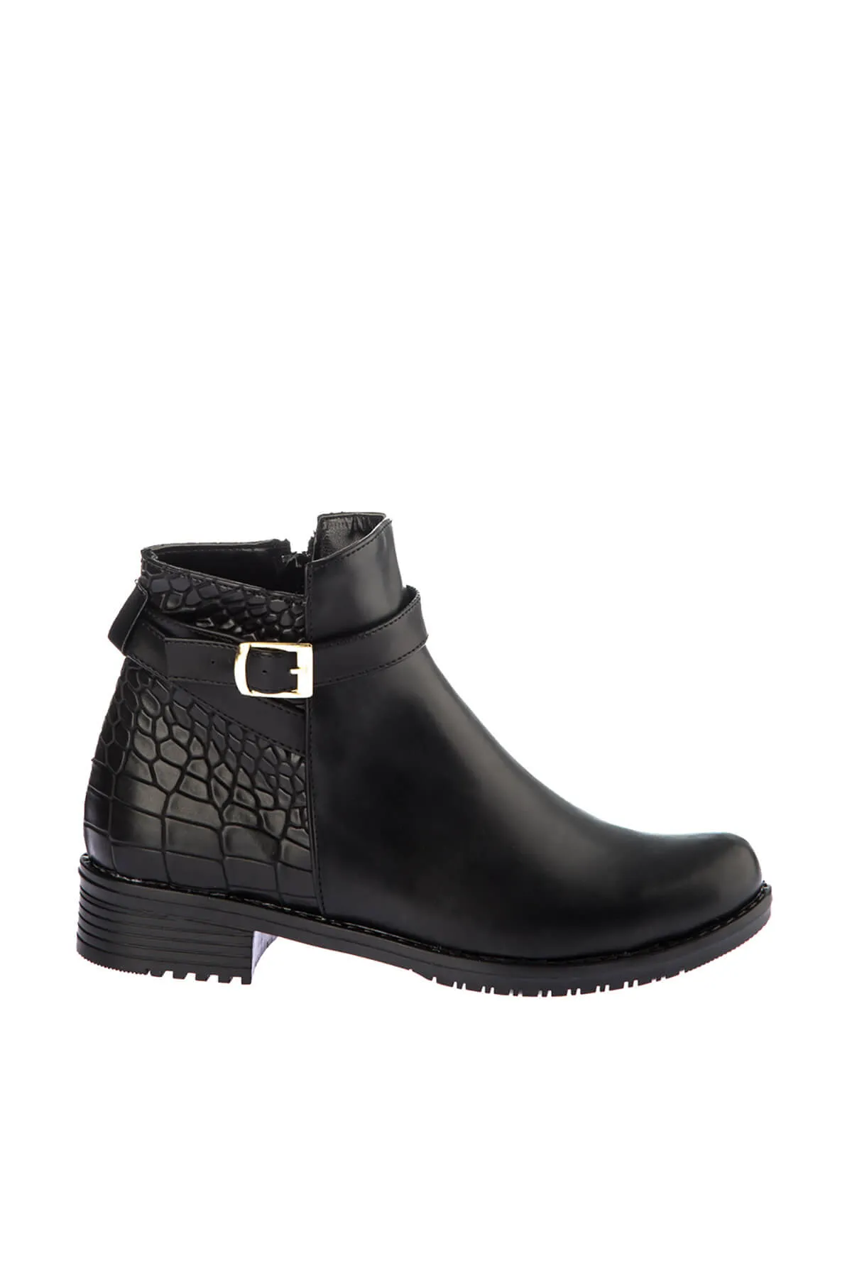 Fox Shoes  Schwarze Krokodil-Damenstiefel E726490009