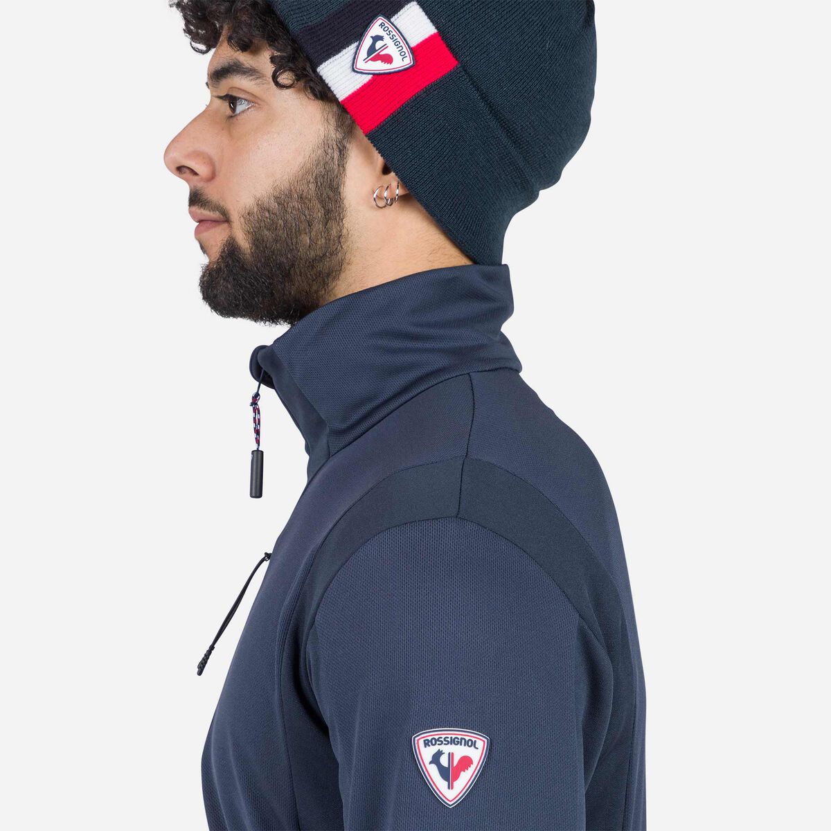 Herrenfleecejacke mit durchgehendem Reißverschluss Diretta