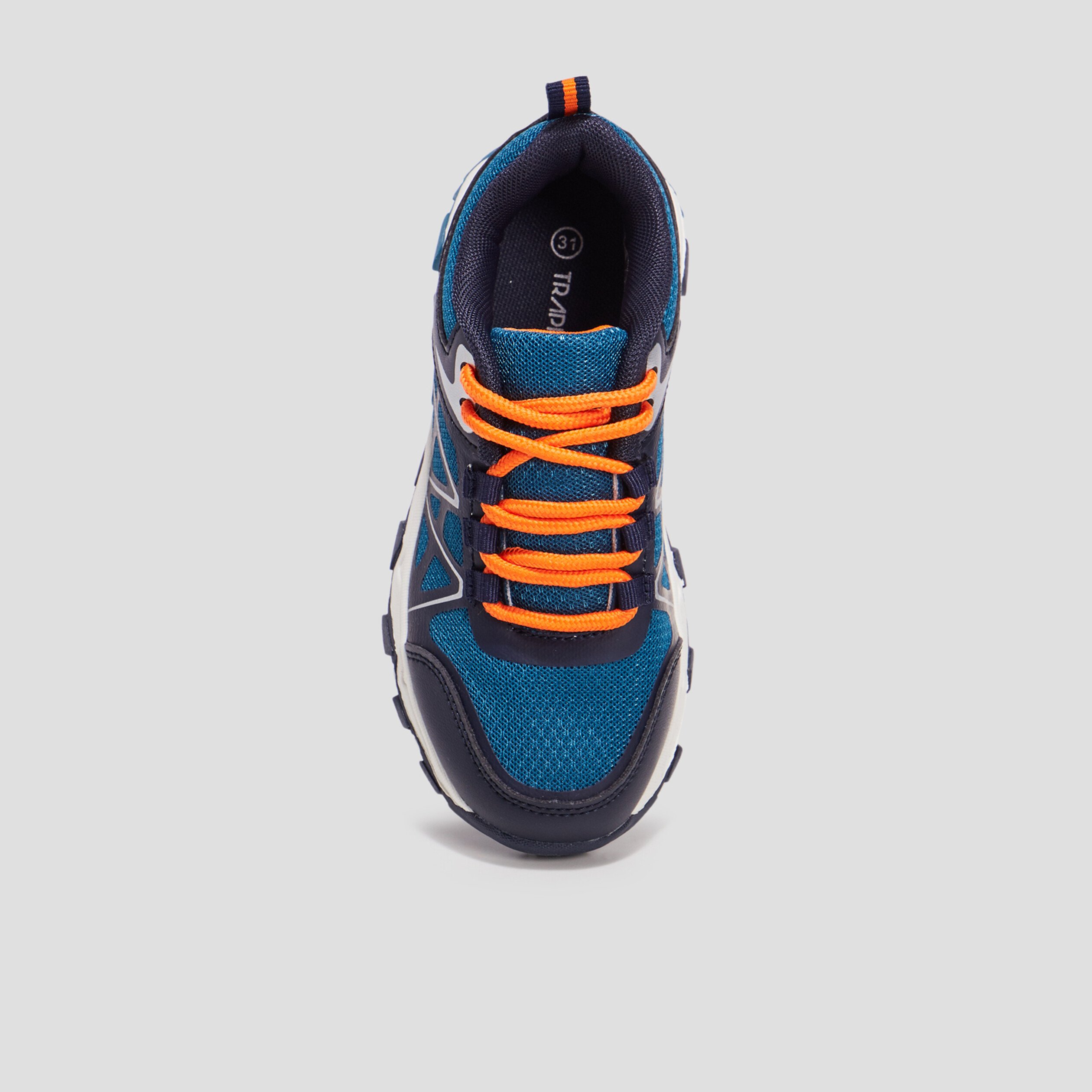 Baskets running à lacets Trappeur bleu garçon | La Halle