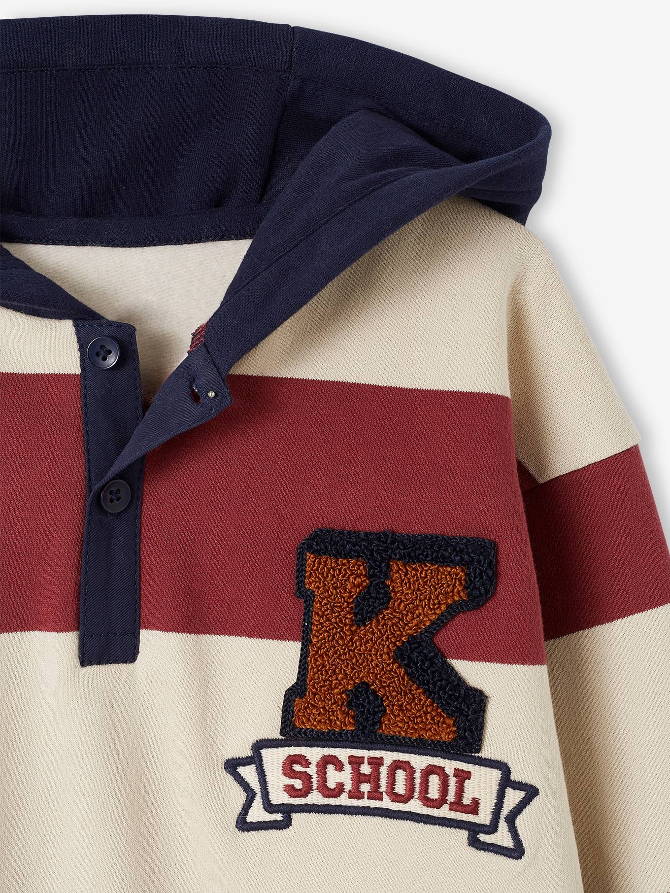 Vertbaudet Jungen Kapuzensweatshirt - bordeaux