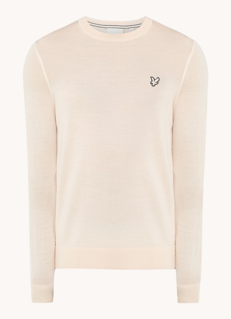 Lyle & Scott Fine-knit merino wool pullover with logo embroidery