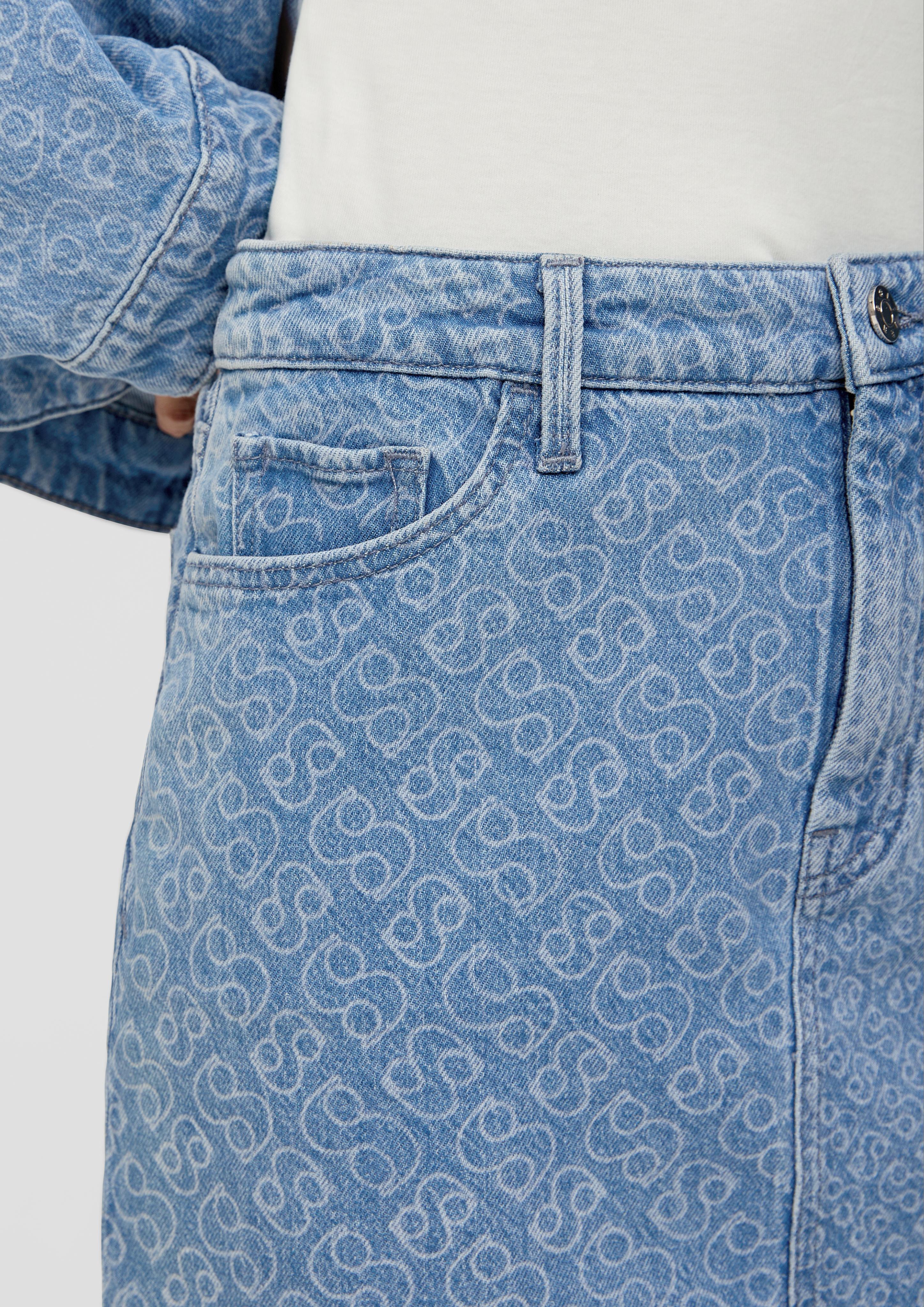 360° Denim / Jeansrock mit Logo-Muster  2135817-53Z4