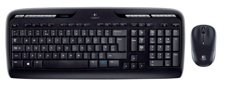 Logitech Tastatur-Maus-Set Wireless Combo MK330 920-003989 Kabellos Schwarz QWERTY (US) International