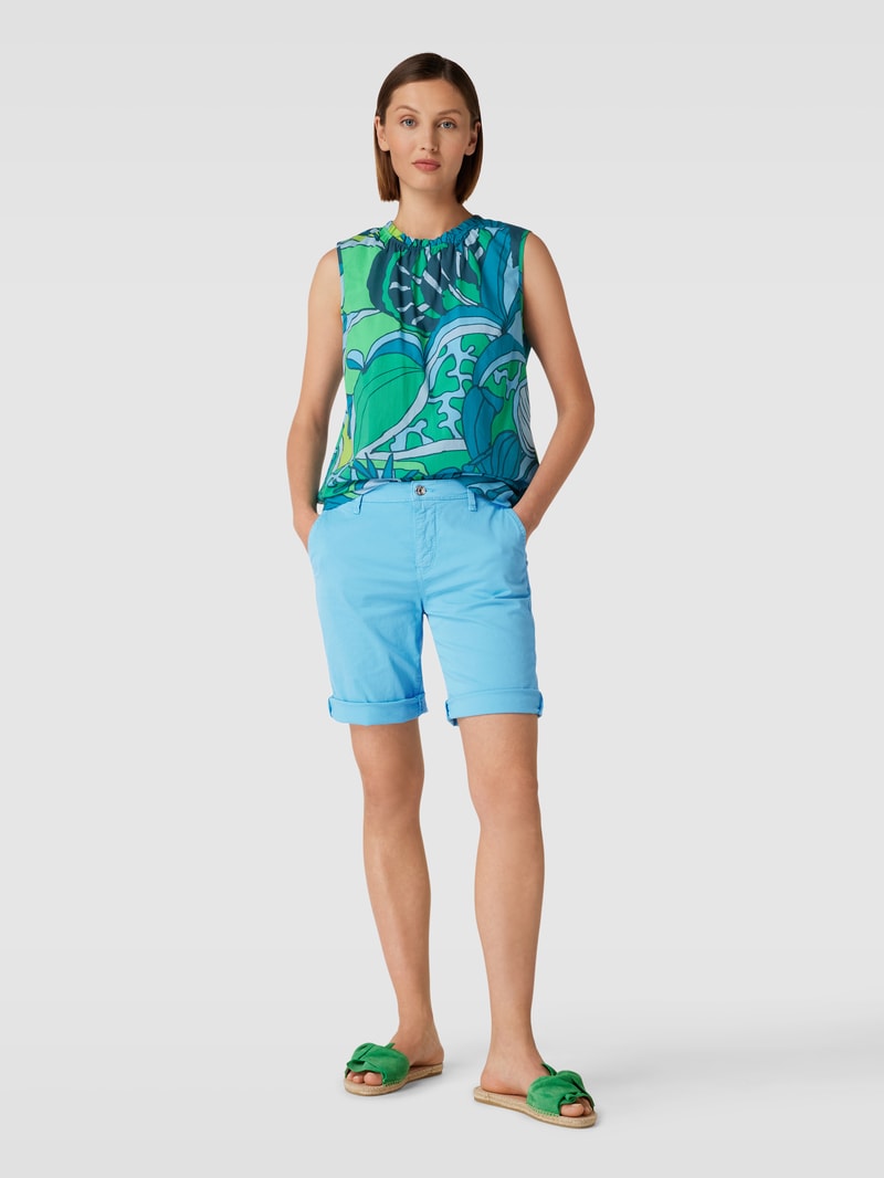 Chino-Shorts mit Allover-Print in blau