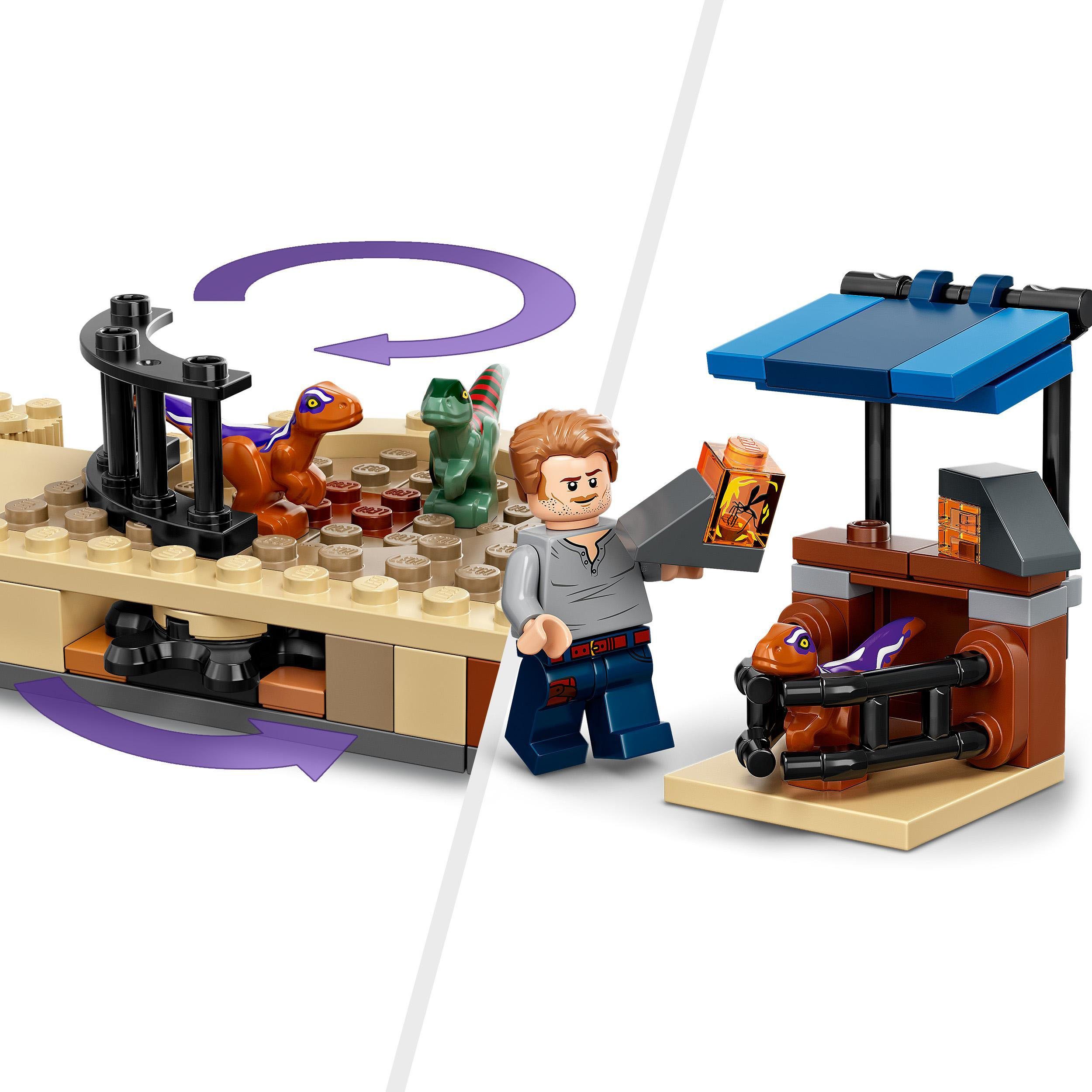 LEGO® Konstruktionsspielsteine Atrociraptor: Motorradverfolgungsjagd (76945), LEGO® Jurassic World, (169 St), Made in Europe