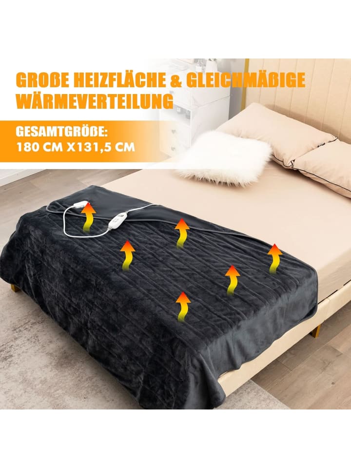 COSTWAY Heizdecke 180 cm in Grau günstig kaufen onesize