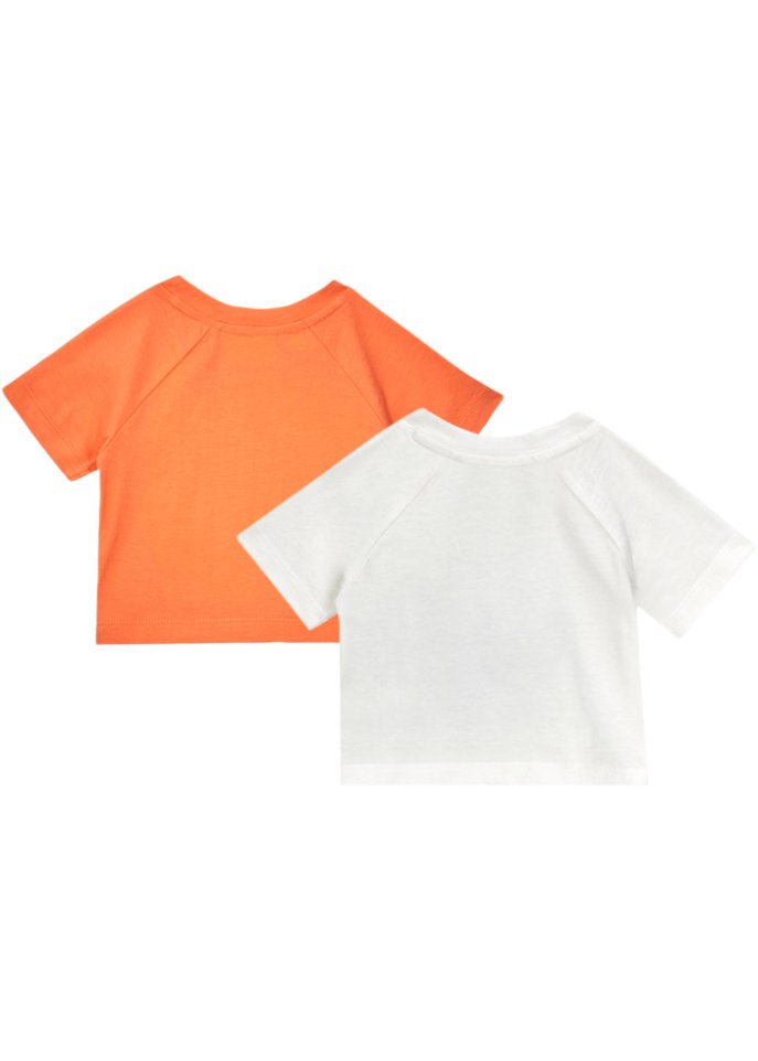 Baby T-Shirt mit Knopfleiste aus Bio-Baumwolle (2er Pack)