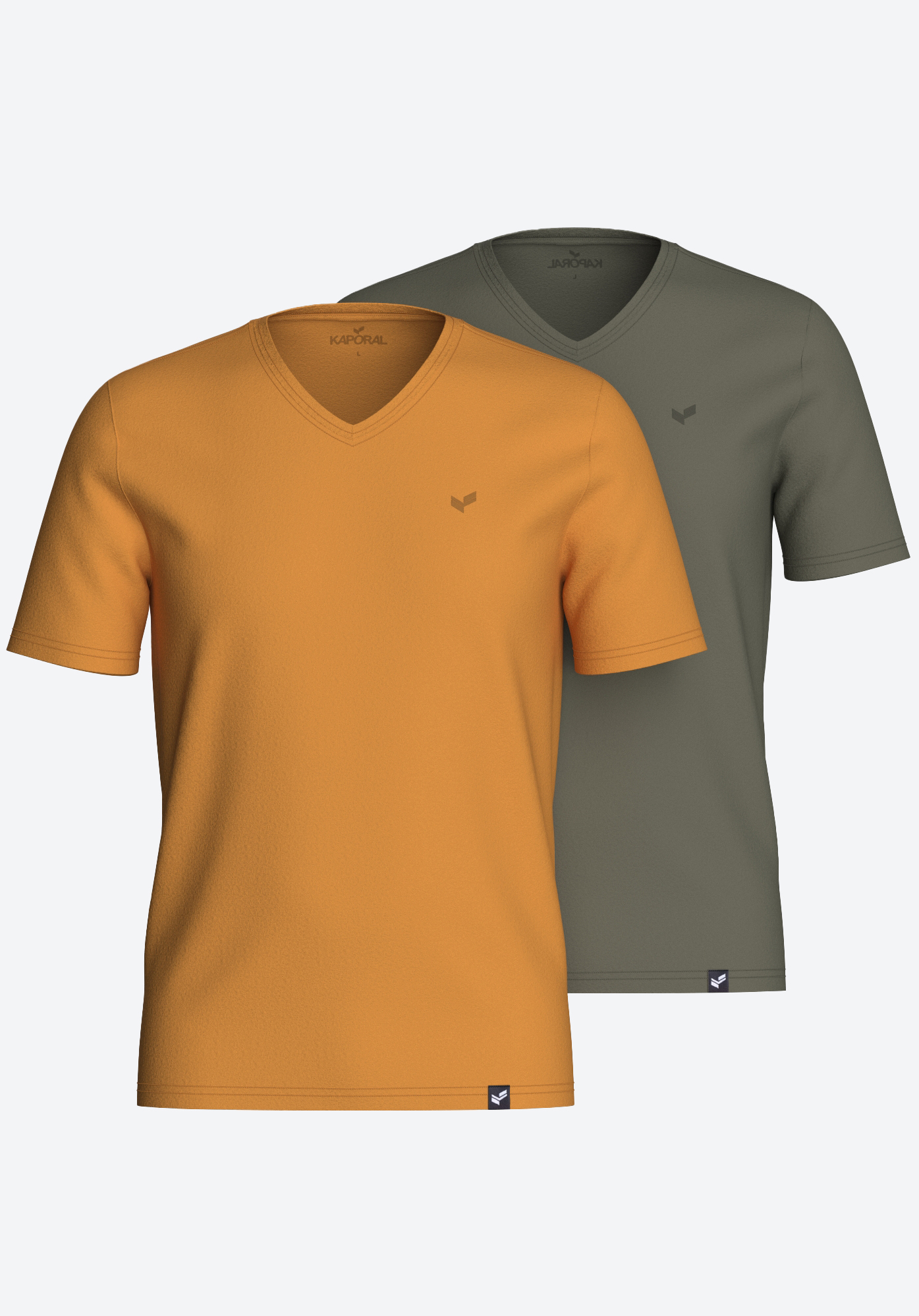GIFT   Coffret de 2 t-shirts slim orange et  kaki Homme