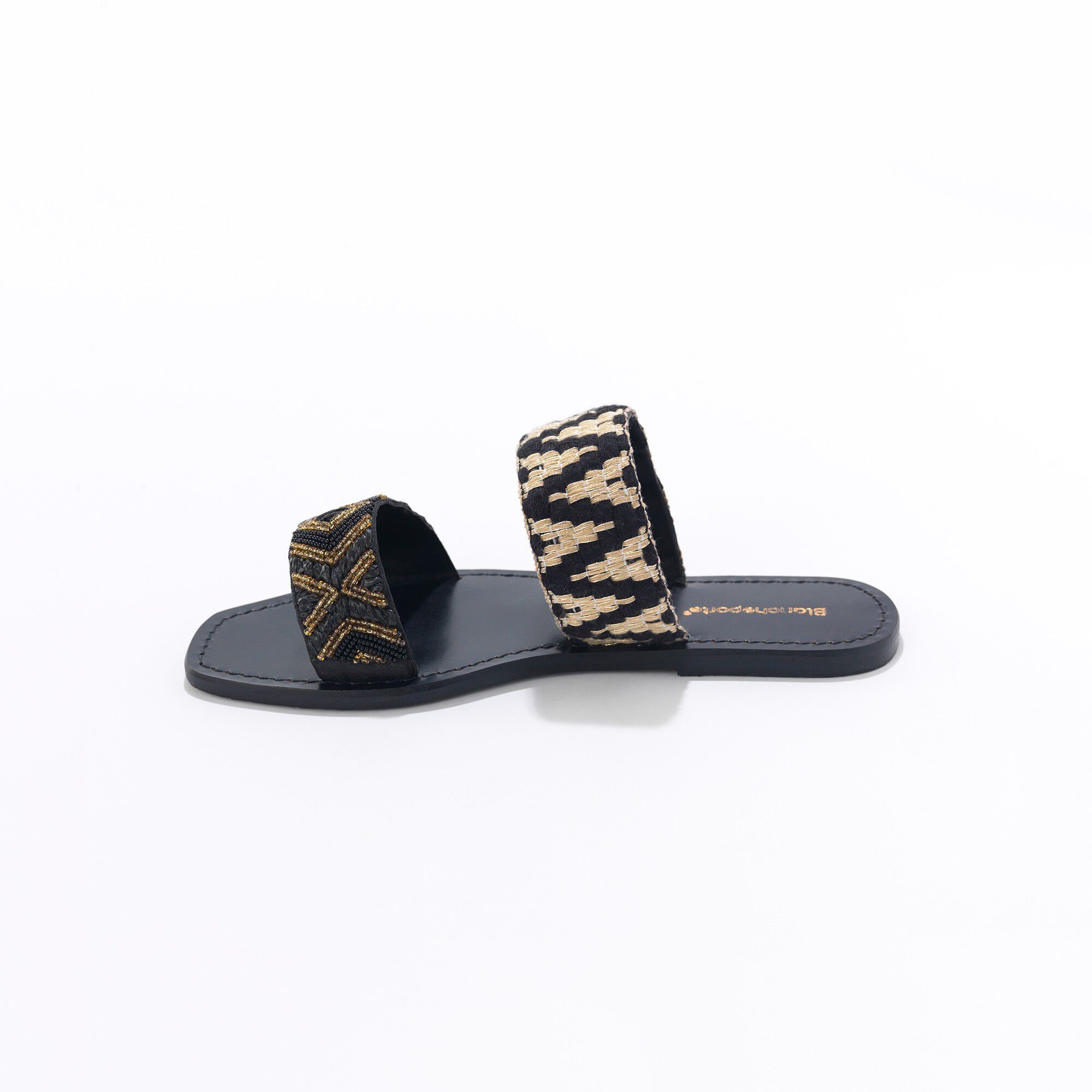 Mules plates fantaisie