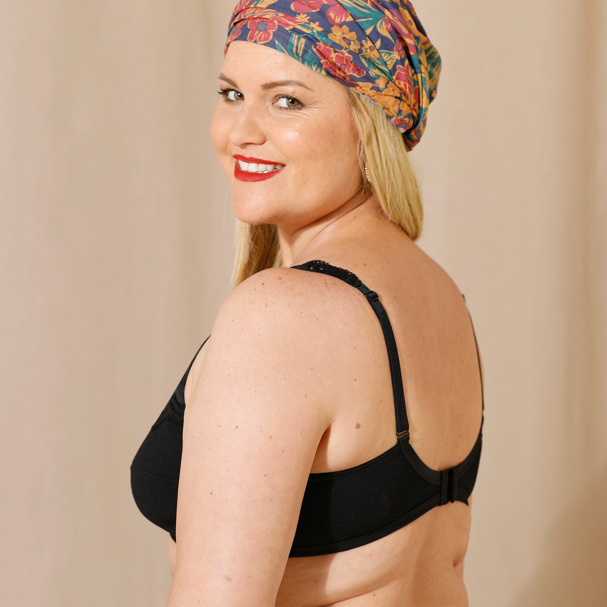 Soutien-gorge post-opératoire coton stretch forme foulard