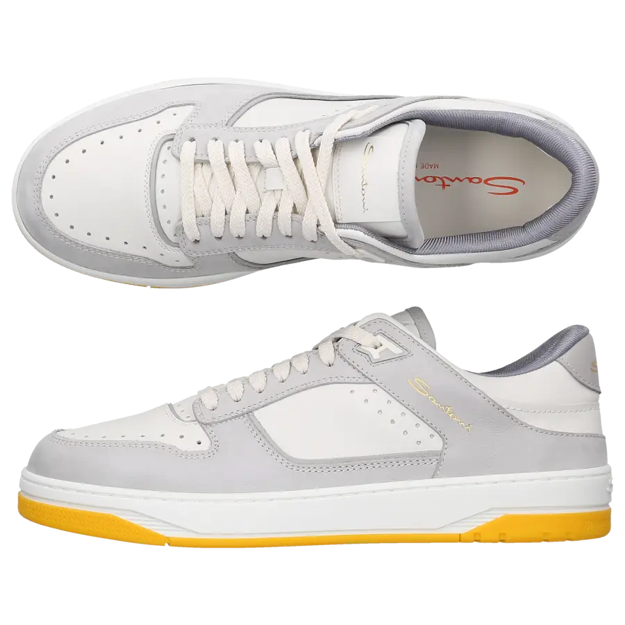 Santoni - Sneaker low 21865 Veloursleder - grau