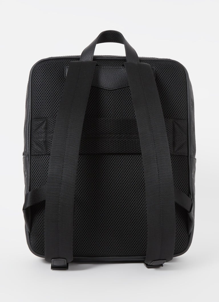 Emporio Armani Leather backpack with 12-inch laptop compartment